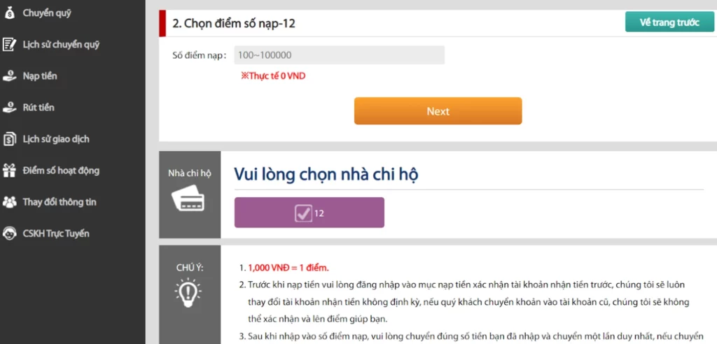 Chuyển khoản online